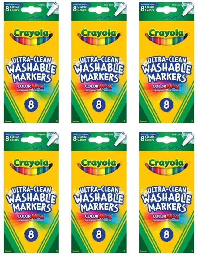 Alt view image 3 of 4 - Crayola Washable Fine Line Markers 8 Count (3-Pack)