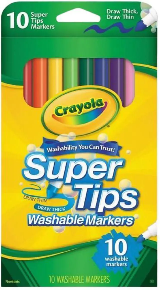 Alt view image 15 of 20 - Crayola Washable SuperTips Markers Assorted 10/Pack 588610