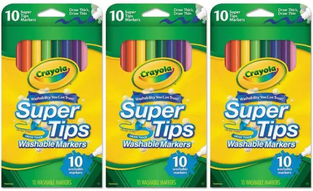 Alt view image 19 of 20 - Crayola Washable SuperTips Markers Assorted 10/Pack 588610