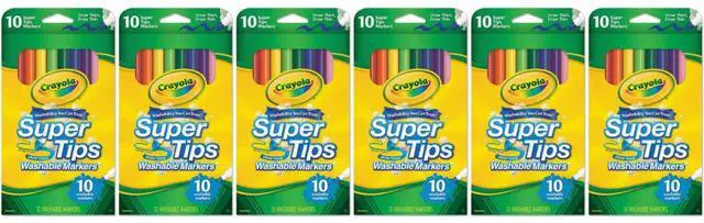Alt view image 20 of 20 - Crayola Washable SuperTips Markers Assorted 10/Pack 588610