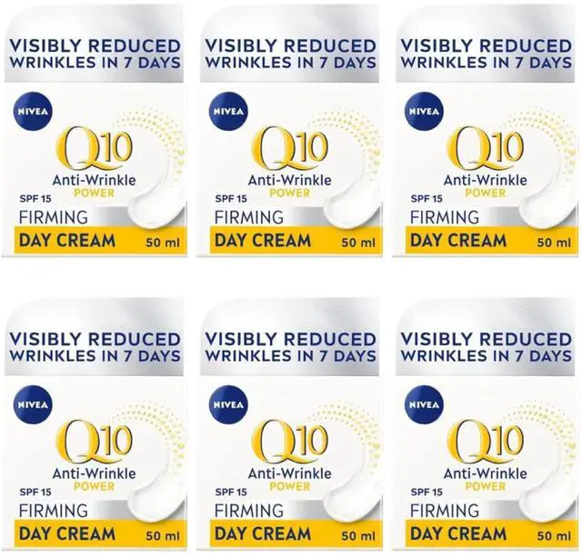 Main image of Nivea Q10 Power Anti-Wrinkle Day Cream SPF 15 50 ml (6-Pack)