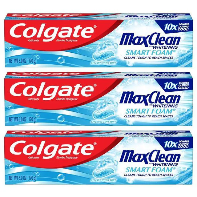 Alt view image 2 of 3 - Colgate Max Clean SmartFoam Toothpaste Effervescent Mint 6 oz