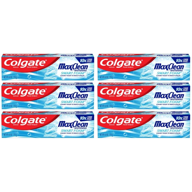 Alt view image 3 of 3 - Colgate Max Clean SmartFoam Toothpaste Effervescent Mint 6 oz