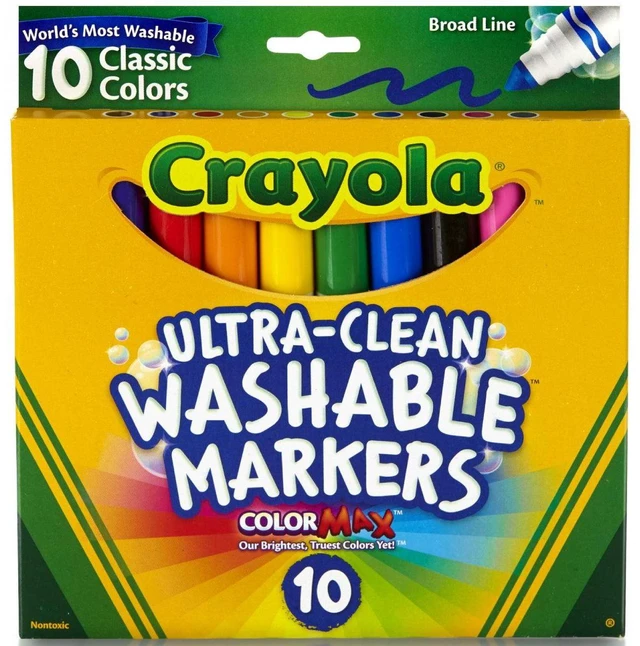Alt view image 4 of 6 - Crayola Washable Broad Line Markers 10 ct