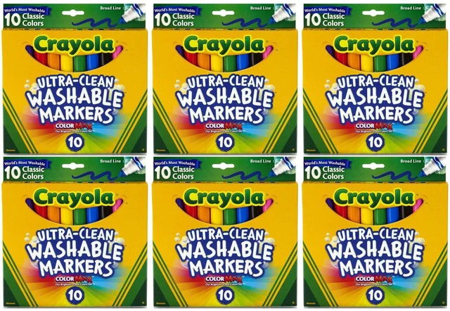Alt view image 6 of 6 - Crayola Washable Broad Line Markers 10 ct