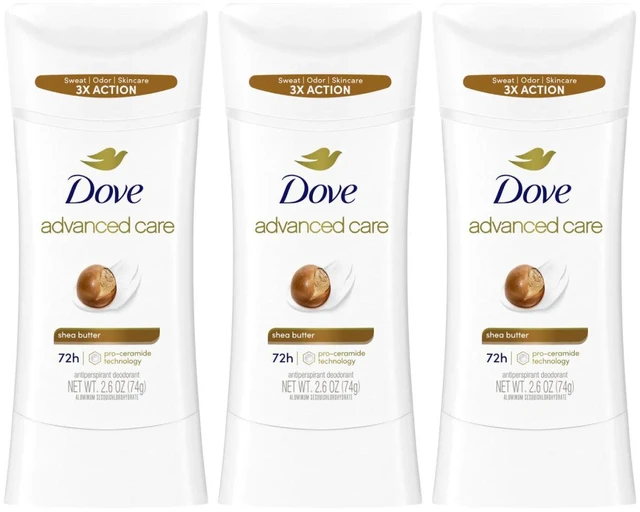 Alt view image 2 of 3 - Dove Advanced Care Shea Butter Antiperspirant Deodorant Stick 2.6 oz (6-Pack)