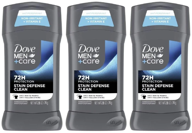 Alt view image 2 of 3 - Dove Men+Care Stain Defense Clean Antiperspirant Deodorant Stick 2.6 oz (6-Pack)