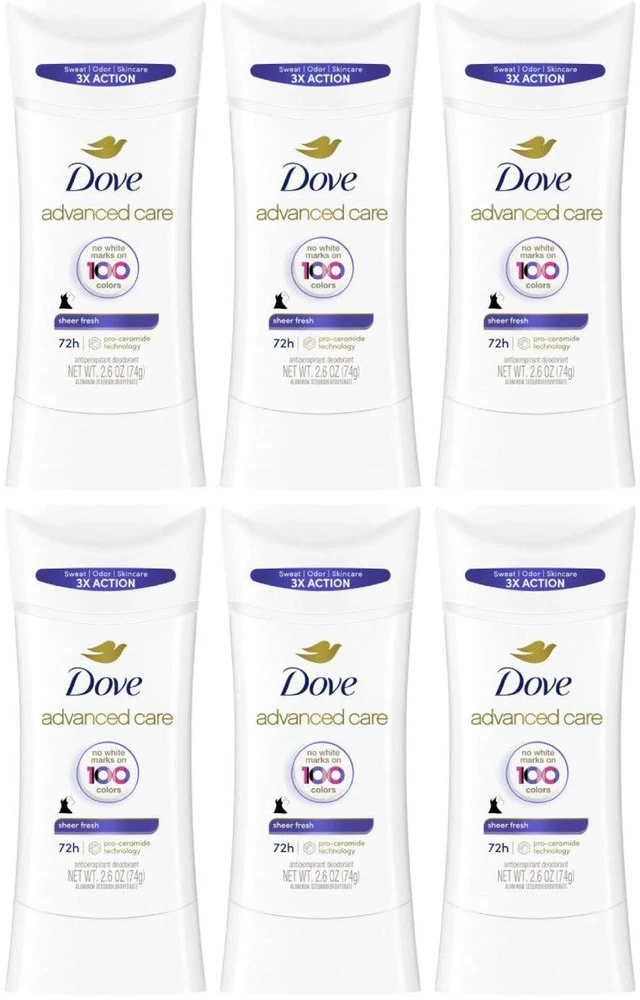 Alt view image 3 of 3 - Dove Advanced Care Sheer Fresh Antiperspirant Deodorant Stick 2.6 oz
