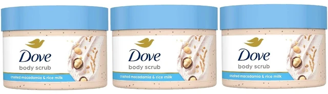 Alt view image 2 of 3 - Dove Scrub Macadamia & Rice Milk Nourishes Skin 10.5 oz