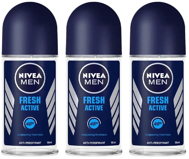 Alt view image 2 of 3 - Nivea Men Fresh Active Roll On 50 ml (6-Pack)