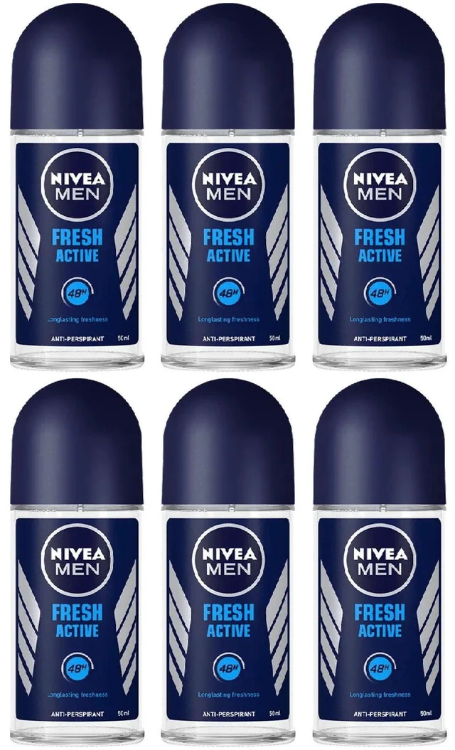Alt view image 3 of 3 - Nivea Men Fresh Active Roll On 50 ml (6-Pack)