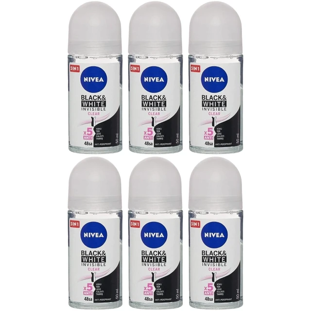 Alt view image 3 of 3 - Nivea Black & White Invisible Clear Roll-On Antiperspirant 50 ml