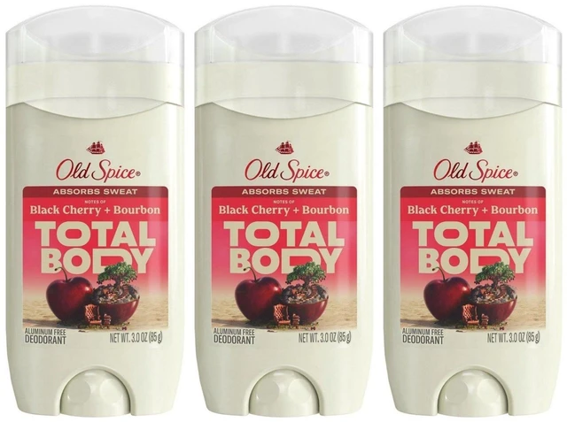 Alt view image 2 of 3 - Old Spice Total Body Deodorant Black Cherry & Bourbon 3 oz (3-Pack)