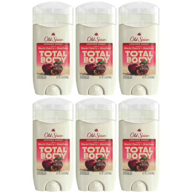 Alt view image 3 of 3 - Old Spice Total Body Deodorant Black Cherry & Bourbon 3 oz (3-Pack)
