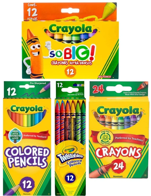 Main image of Crayola Pencils 12 & Twistables 12 & Crayons 24 & Jumbo Crayons 12 - 4 Pack