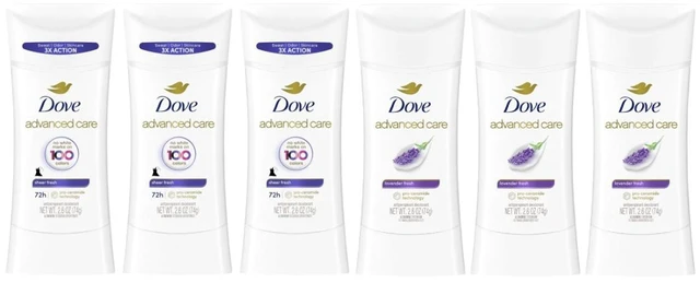Main image of Dove Combo Pack - 3x Sheer Fresh 2.6 oz + 3x Lavender Fresh 2.6 oz (6 Pack)