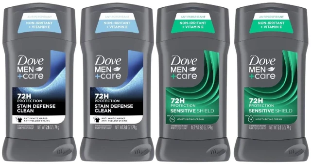 Main image of Dove Combo Pack - 2x Stain Defense 2.6 oz + 2x Sensitive Shield 2.6 oz (4 Pack)