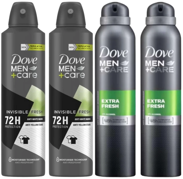 Main image of Dove Men+Care Bundle - 2x Invisible Fresh + 2x Extra Fresh (4 Pack)