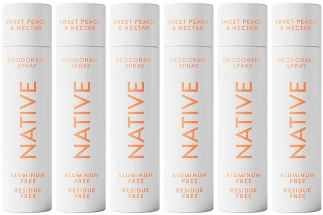 Main image of Native Whole Body Deodorant Spray, Peach, 3.5 oz (6 Pack)