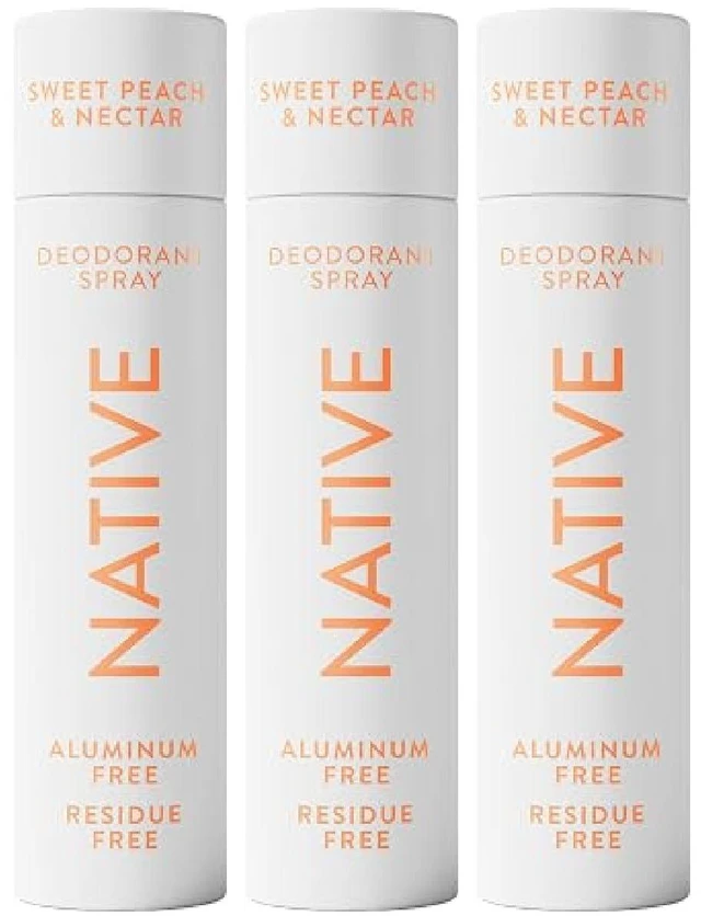Main image of Native Whole Body Deodorant Spray, Peach, 3.5 oz (3 Pack)