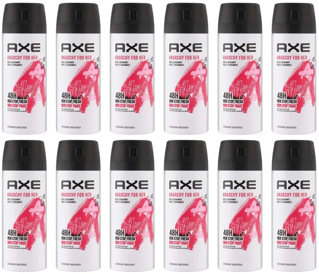 Main image of Axe Anarchy For Her Deodorant Body Spray For Women, Rose Bergamot Scent, 5 fl oz (12 Pack)