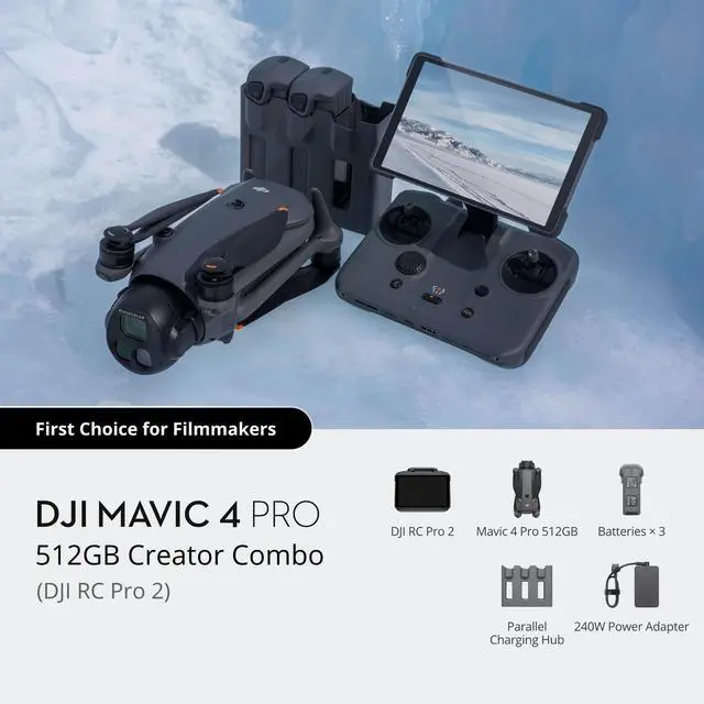 Alt view image 2 of 7 - DJI Mavic 4 Pro Drone with 100MP Hasselblad Camera 30KM 3D View Mode 4K Video 51-min Flight Time 4/3 CMOS HD Video