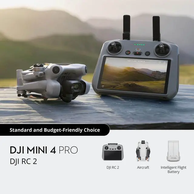 Alt view image 2 of 7 - DJI Mini 4 Pro (DJI RC 2), Drones with Camera for Adults 4K, Under 0.549 lbs/249 g, 34 Mins Flight Time, 20km Max Video Transmission Distance, Omnidirectional Vision Sensing, Mini Drone for Beginners