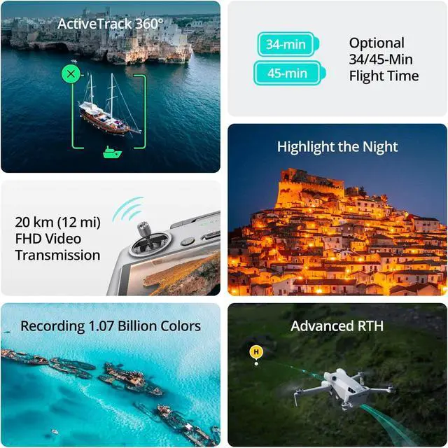 Alt view image 6 of 7 - DJI Mini 4 Pro (DJI RC-N2), Drones with Camera for Adults 4K, Under 0.549 lbs/249 g, 34 Mins Flight Time, 20km Max Video Transmission Distance, Omnidirectional Vision Sensing, Mini Drone for Beginners