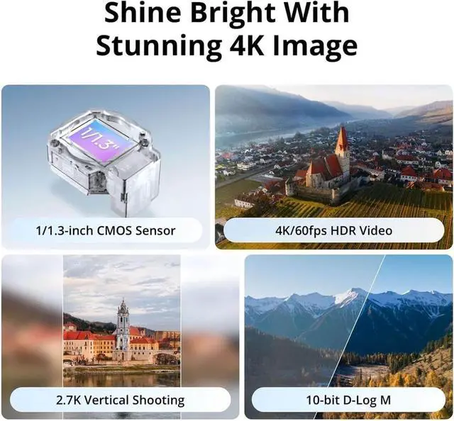 Alt view image 5 of 7 - DJI Flip Fly More Combo With RC 2 Screen Remote Controller, Drone With 4K UHD Camera for Adults, Palm Takeoff, Auto Return, Intelligent Flight, 3 Batteries for 93-Min Flight Time