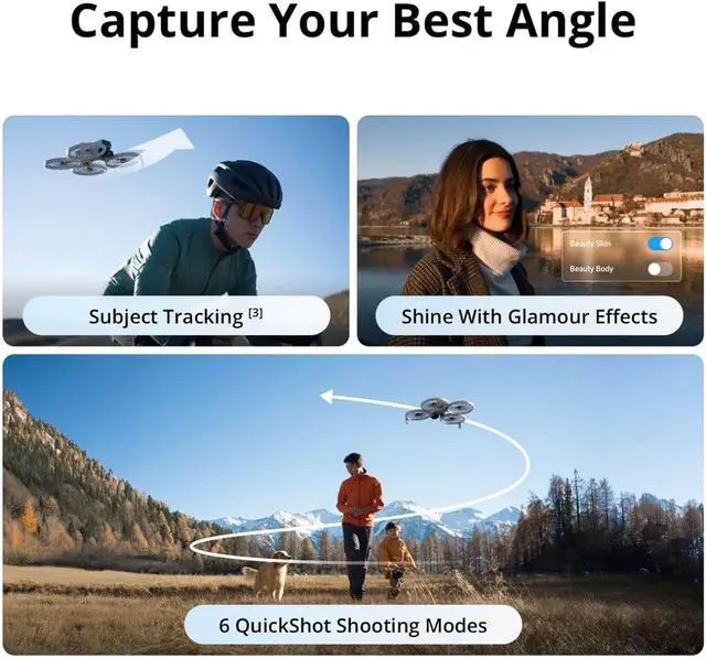 Alt view image 6 of 7 - DJI Flip Fly More Combo With RC 2 Screen Remote Controller, Drone With 4K UHD Camera for Adults, Palm Takeoff, Auto Return, Intelligent Flight, 3 Batteries for 93-Min Flight Time