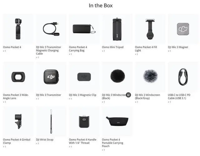 Alt view image 3 of 7 - DJI Osmo Pocket 4 Creator Combo - 1" CMOS Gimbal Camera, 4K/240fps, 107GB Storage, DJI Mic 3, Fill Light, Wide-Angle Lens, Tripod, Vlog Camera * USA In Stock * 1-2 SHIPPING