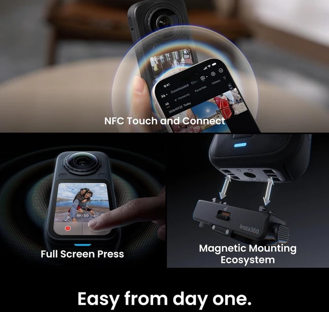 Alt view image 6 of 7 - Insta360 X6 All-in-One Bundle 8K 360 Action Camera Essential Bundle, Midnight Black * USA In Stock