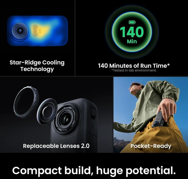 Alt view image 3 of 7 - Insta360 X6 All-in-One Bundle 8K 360 Action Camera Essential Bundle, Midnight Black * USA In Stock