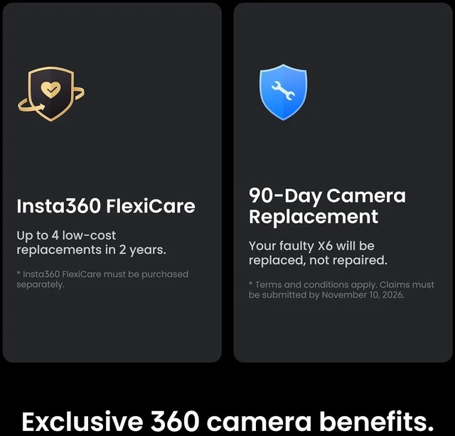 Alt view image 7 of 7 - Insta360 X6 All-in-One Bundle 8K 360 Action Camera Essential Bundle, Midnight Black * USA In Stock