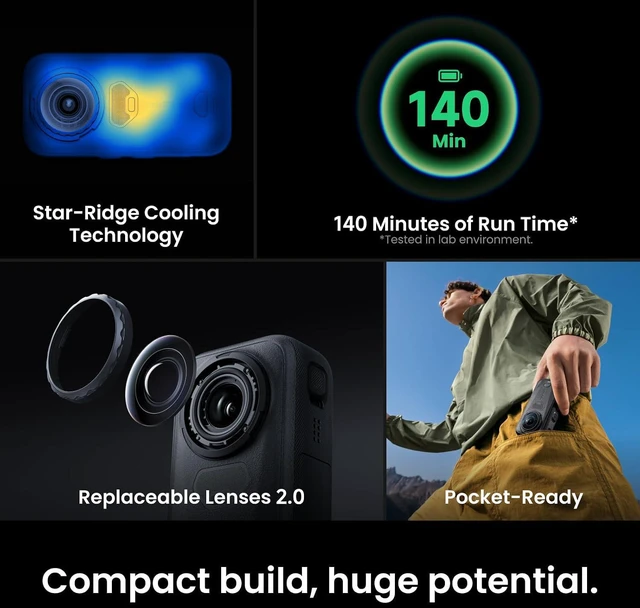 Alt view image 6 of 7 - Insta360 X6 Standard package,8K 360 Camera with 1/1.1'' Sensors Action Camera, Dual Custom Square 1/1.1" Sensors* USA In Stock