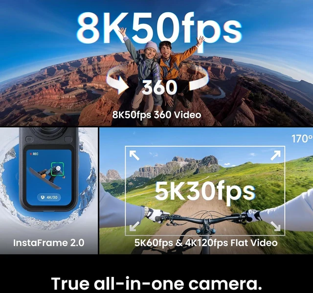Alt view image 5 of 7 - Insta360 X6 Standard package,8K 360 Camera with 1/1.1'' Sensors Action Camera, Dual Custom Square 1/1.1" Sensors* USA In Stock