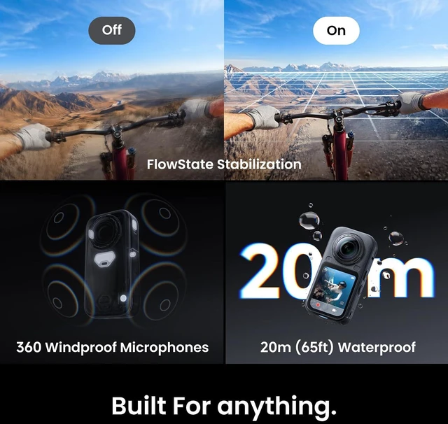 Alt view image 7 of 7 - Insta360 X6 Standard package,8K 360 Camera with 1/1.1'' Sensors Action Camera, Dual Custom Square 1/1.1" Sensors* USA In Stock
