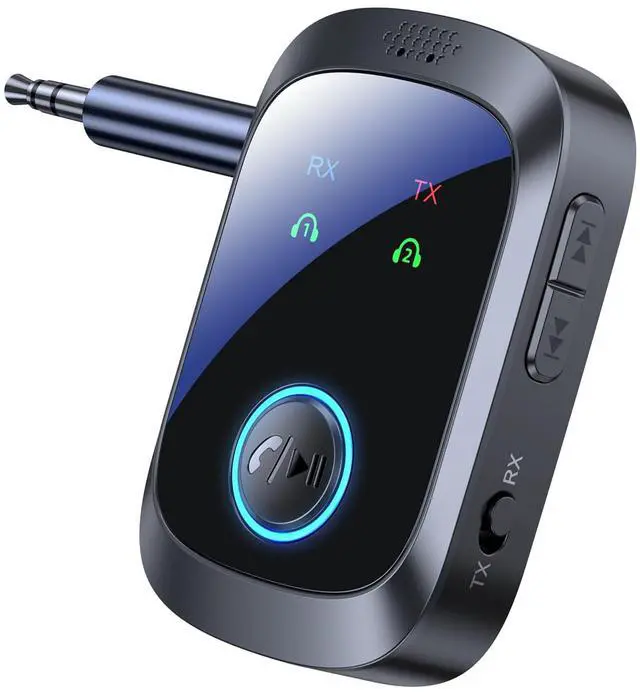 Main image of Airplane Bluetooth Adapter for 2 AirPods Headphones or BT Devices, Bluetooth Transmitter for TV Dual Link Low Latency, Wireless AUX Adapter Receiver for Speakers/Car Stereo, KAIY Transmitter Receiver