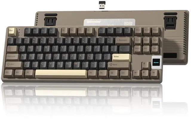 Main image of Rainy75 QK87 75% Keyboard with Multimedia Screen, QMK/VIA Wireless Gaming Keyboard, Creamy Mechanical Key Board,3-Mode RGB Custom Gasket Hot Swappable for Windows&Mac, POM Linear Switch (Green Brown)