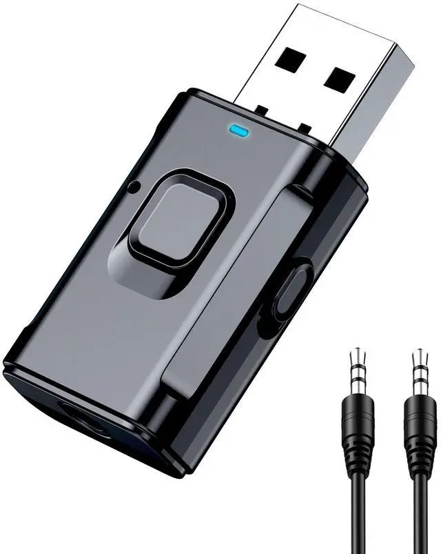 Main image of USB Bluetooth Adapter for Car, Bluetooth Transmitter Receiver for TV, Stereo, Headphone, PC, TSNAM 3.5mm AUX Wireless Audio Adapter, Plug & Play