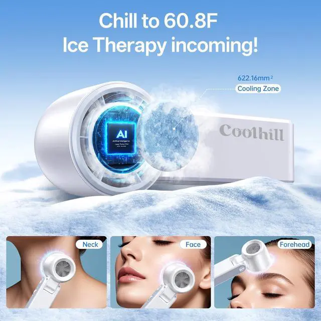 Alt view image 6 of 7 - Coolhill Handheld Portable Fan with Ice Cooler: 100-Speed 5500mAh Rechargeable Handheld Fan, 12H Time Hand Cooling Personal Fans with 20000 RPM Air Turbo Tech for Travel Outdoor (White)