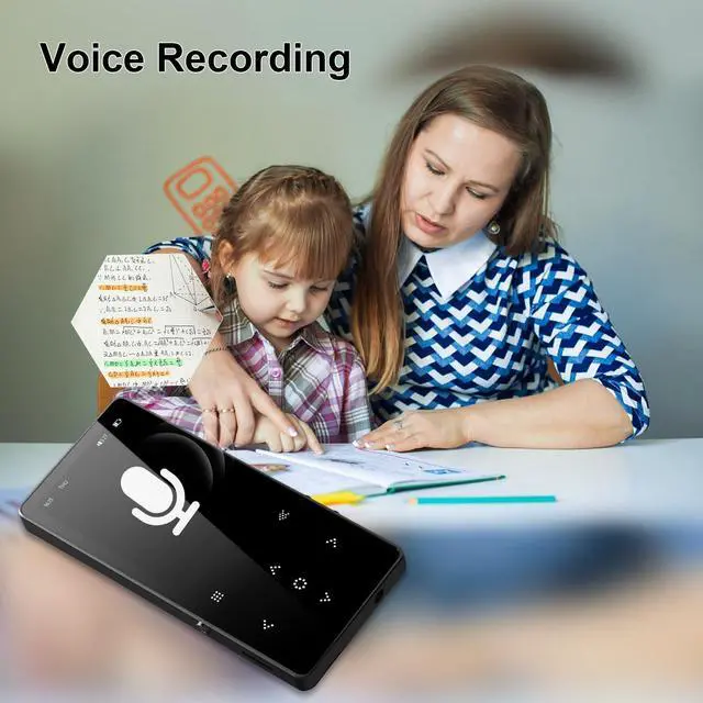 Alt view image 6 of 7 - MP3 Player with 2.8 inch TFT Color Screen, Music Player with Bluetooth Support fm Radio Video ebook Built-in 32gb