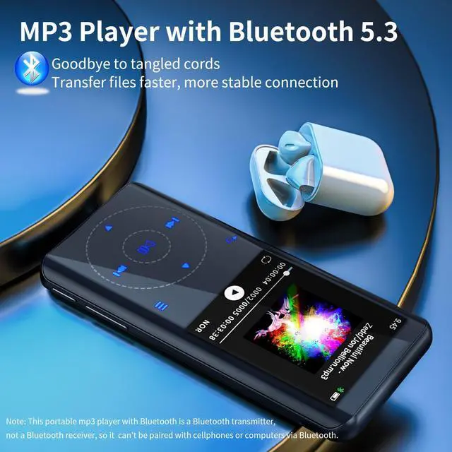 Alt view image 2 of 7 - RUIZU 64GB MP3 Player with Bluetooth 5.3, Speaker, 2.4 inch Screen, Portable Music Player for Sport Running, FM Radio, Voice Recorder, Digital Audio Video Shuffle Playback, Support 128GB Micro SD Card