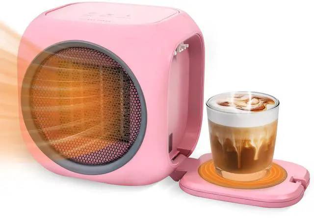 Main image of Upgraded Space Heater & Candle Warmer Plate, Space Heater for Indoor Use with Thermostat, Coffee Mug Warmer, 800W Portable Electric Heater for Bedrooms, Offices, Home