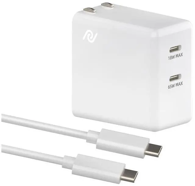 Main image of USB C Charger 65W, (GaN 65W), PPS Fast Charger Adapter, Dual USB C Ports Foldable Compact Charger for MacBook Pro/Air, iPad Pro, Google Pixelbook, iPhone 13/14/15, Microsoft Surface Book 2 and More