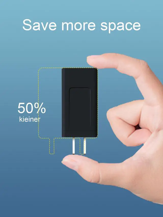 Alt view image 4 of 6 - 65W USB C Charger, 3-Port PD Fast Charger Block Compact USB-C Power Adapter for MacBook Pro/Air, iPhone 16/15/14, iPad Pro/Air, Galaxy, Steam Deck, Dell XPS 13 & More (Black, No Cable)