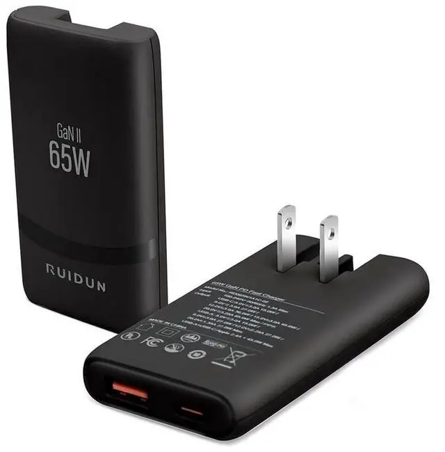 Main image of 65W Flat GaN USB C Charger, Dual-Port Fast Wall Charger with PD 3.0 & QC 4.0, Foldable Plug Compact Power Adapter for MacBook Pro/Air, iPhone 16, iPad Pro, Samsung Galaxy S24, Steam Deck & More