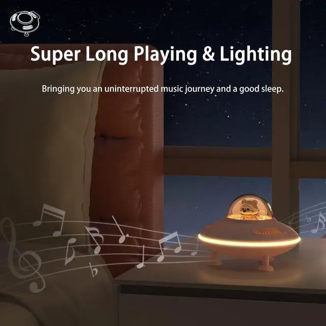 Alt view image 3 of 7 - Baolira Small Wireless Speaker, Bluetooth Speaker with Night Light for Pink Room Decor, Bluetooth 5.4, USB Disk&AUX&TF-Card Input, Birthday Gifts for Women Teen Girls - Pink