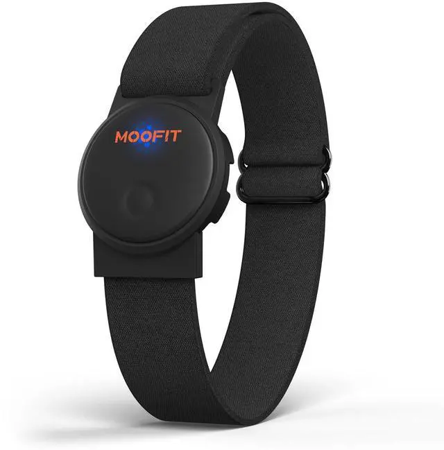 Main image of moofit Heart Rate Monitor Armband, IP67 Waterproof, Support Bluetooth/ANT+, Rechargeable Optical Heart Rate Sensor Bracelet Works with Wahoo, Strava, Elite HRV