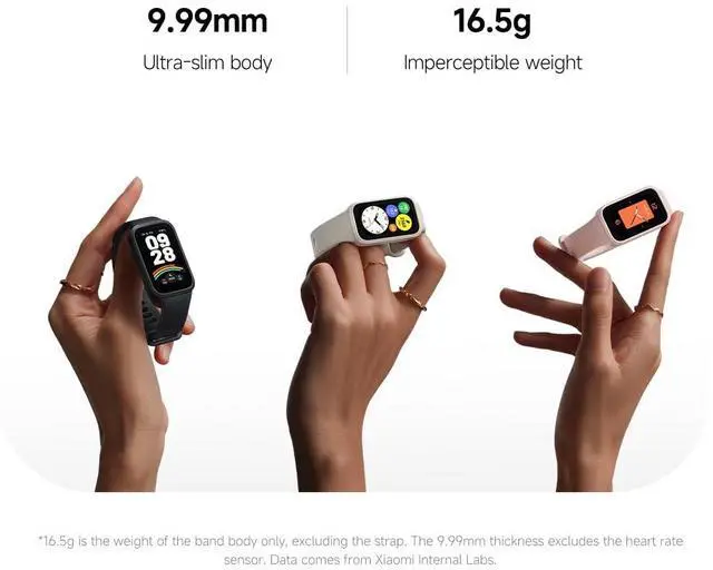 Alt view image 2 of 7 - XIAOMI Smart Band 9 Active Global Version 1.47'' Display 18-Day Battery Life Modes All-Day Health and Fitness Monitoring 5ATM (Black)